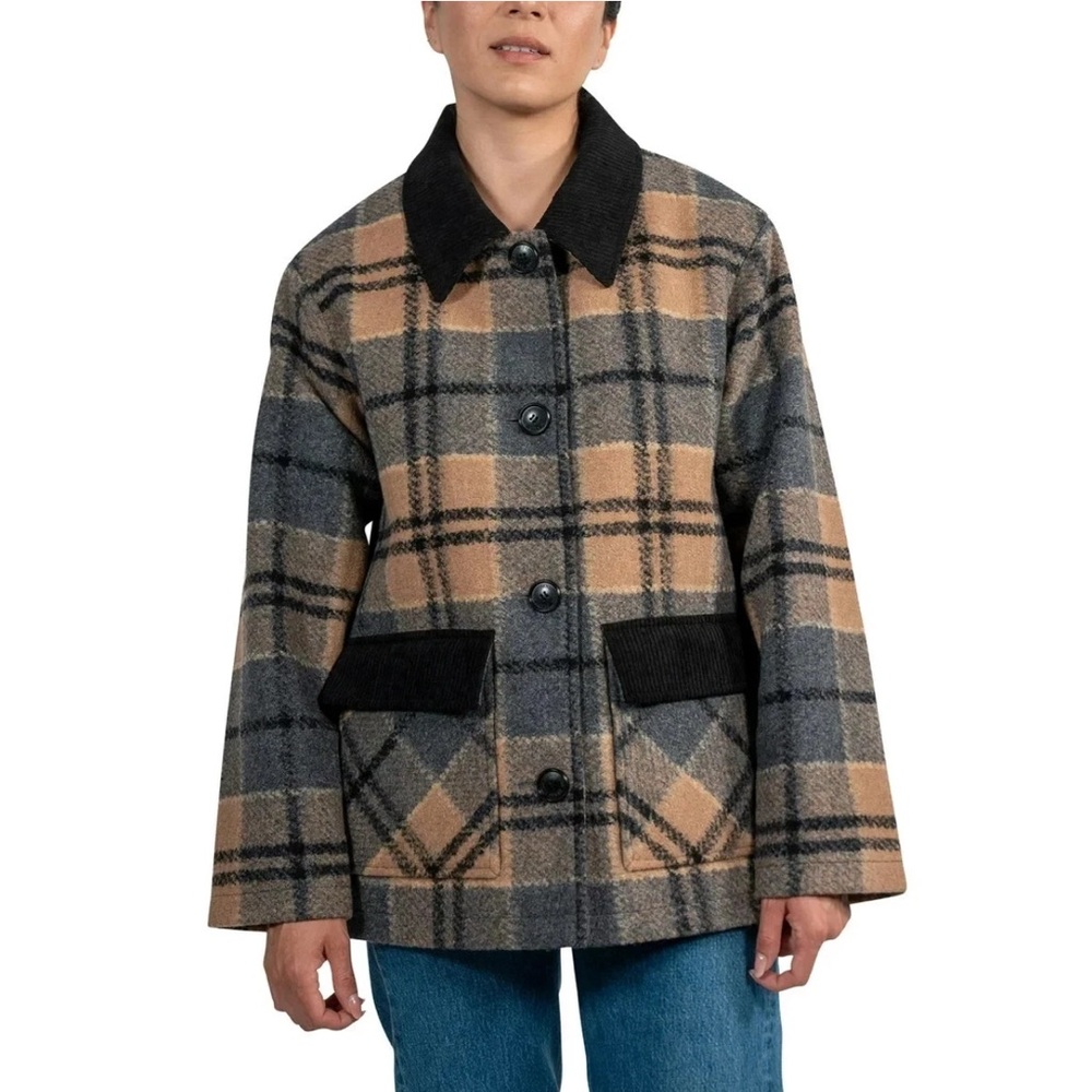 Pendleton Women's Wool Blend Barn Coat, Tan, Size S